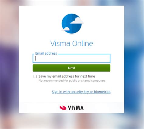 visma log in online